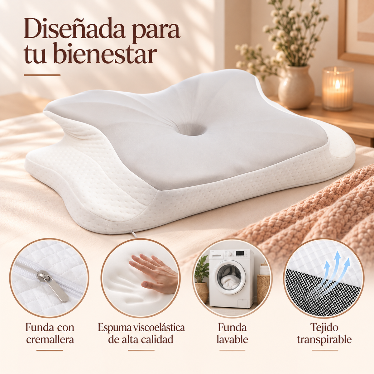 Almohada Cervical Noctis - Y recupera tu descanso